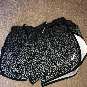 Black printed Nike shorts